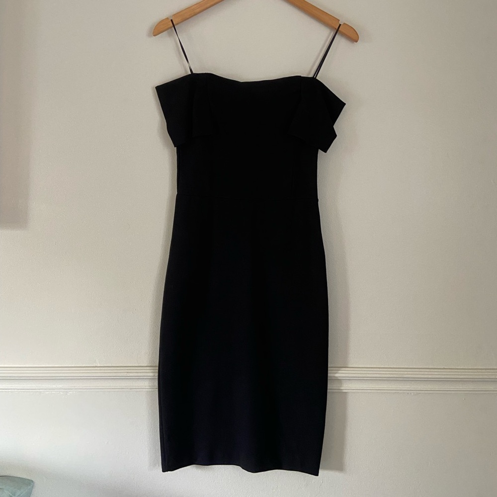 Zara Black Off-the-Shoulder Bodycon Dress